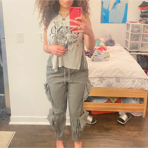 Space grey cargo joggers with 4 pockets - Picture 1 of 2